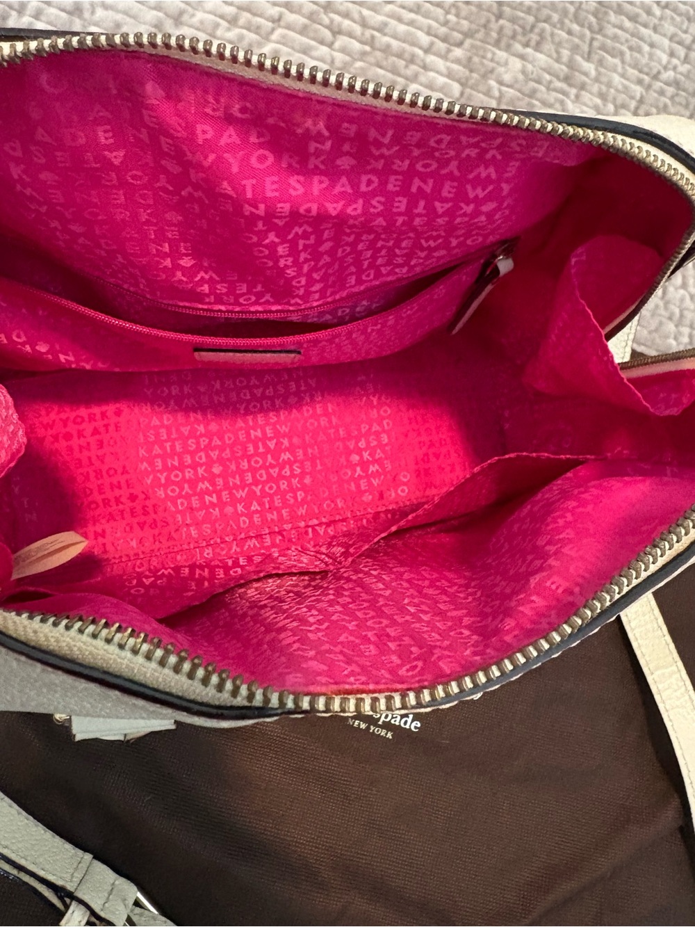 Kate Spade Cream Handbag/Crossbody Bag - Picture 5 of 15